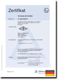 KIRA ATEX Zertifikat
