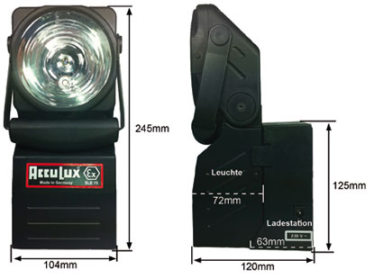 AccuLux EX SLE 15 dimensions