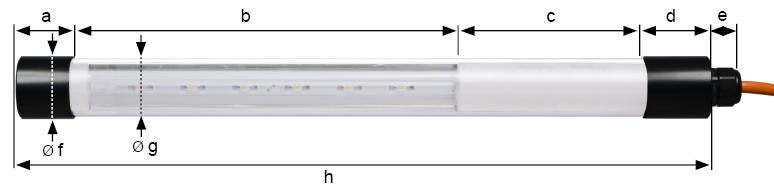 Dimensions KE LED EX 4006 tube luminaire