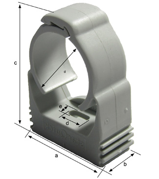Dimensions fixing clamp 