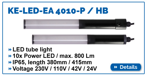 LED machine light KE-LED-EA 4010, IP65, with switch, 230V / 110V / 42V / 24V.