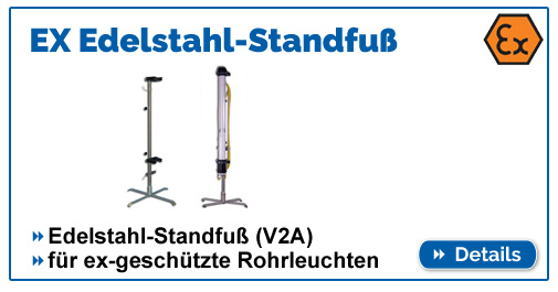 Edelstahl-Standfuß für ex-geschützte Leuchten