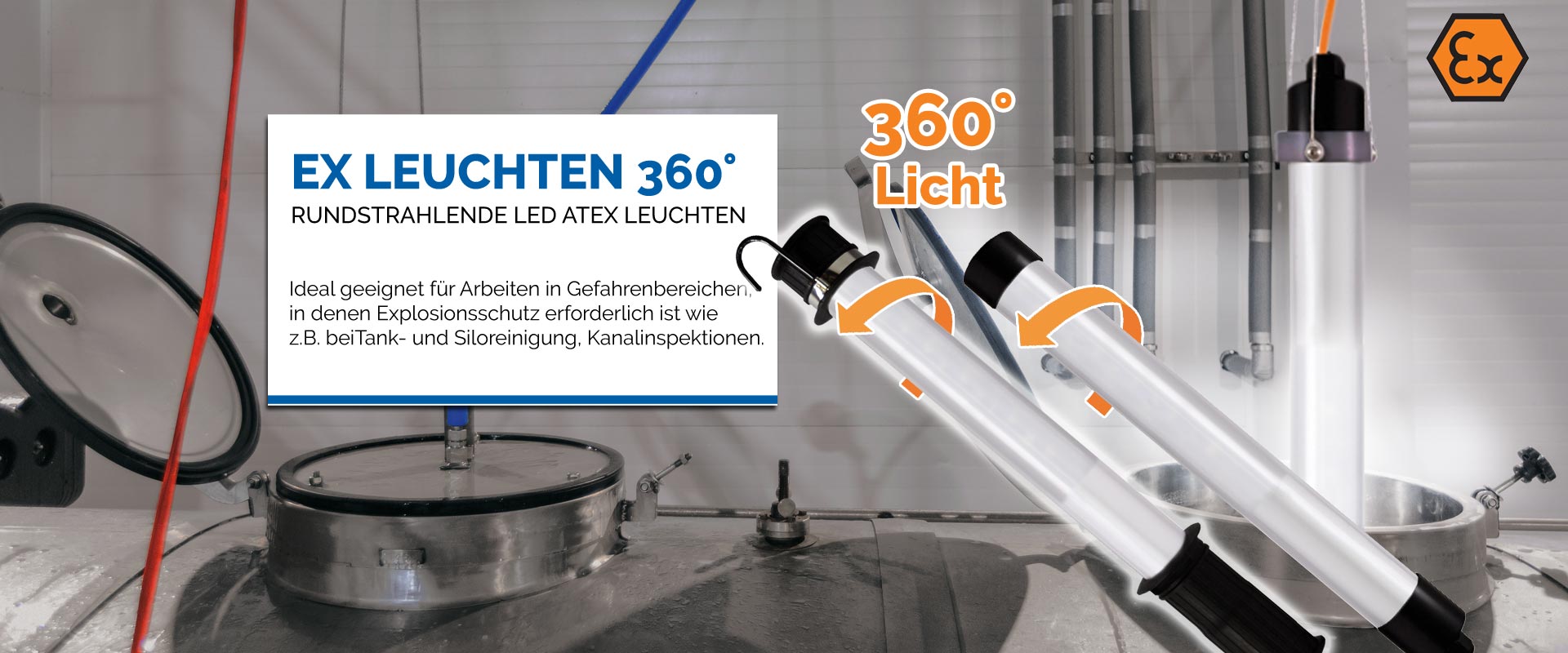 Rundstrahlende und ex-geschützte Leuchten 360° Licht - KIRA Leuchten GmbH