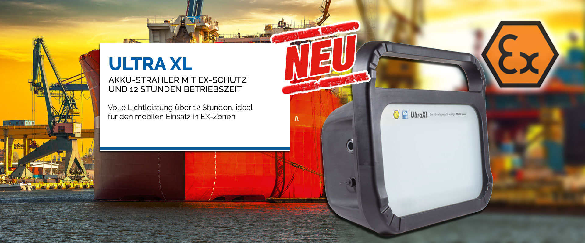 ULTRA XL Akku-Strahler mit EX-Schutz